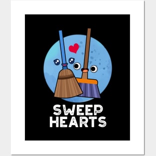 Sweep Hearts Funny Sweet Hearts Broom Pun Posters and Art